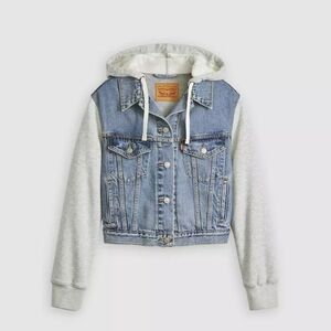 Levi's Denim Hybrid Trucker Jacket with Gray Sleeves